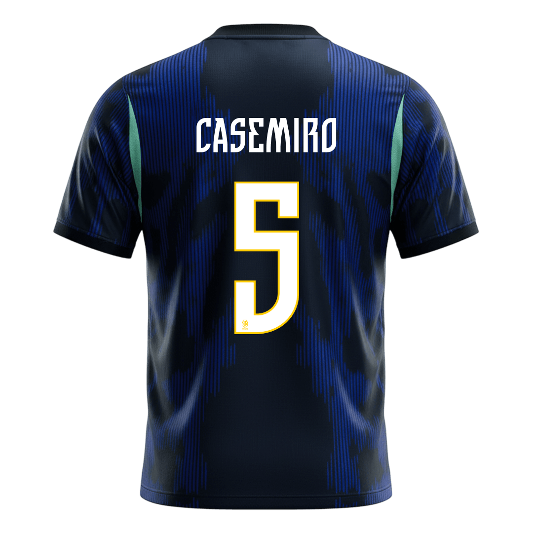 CASEMIRO #5 Heren Brazil Uit Voetbalshirt WK Voetbal 2026