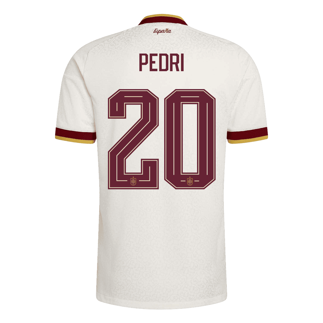 PEDRI #20 Spanje Spelersversie Uitshirt WK Voetbal 2026 - slim fit【Kampioenseditie】