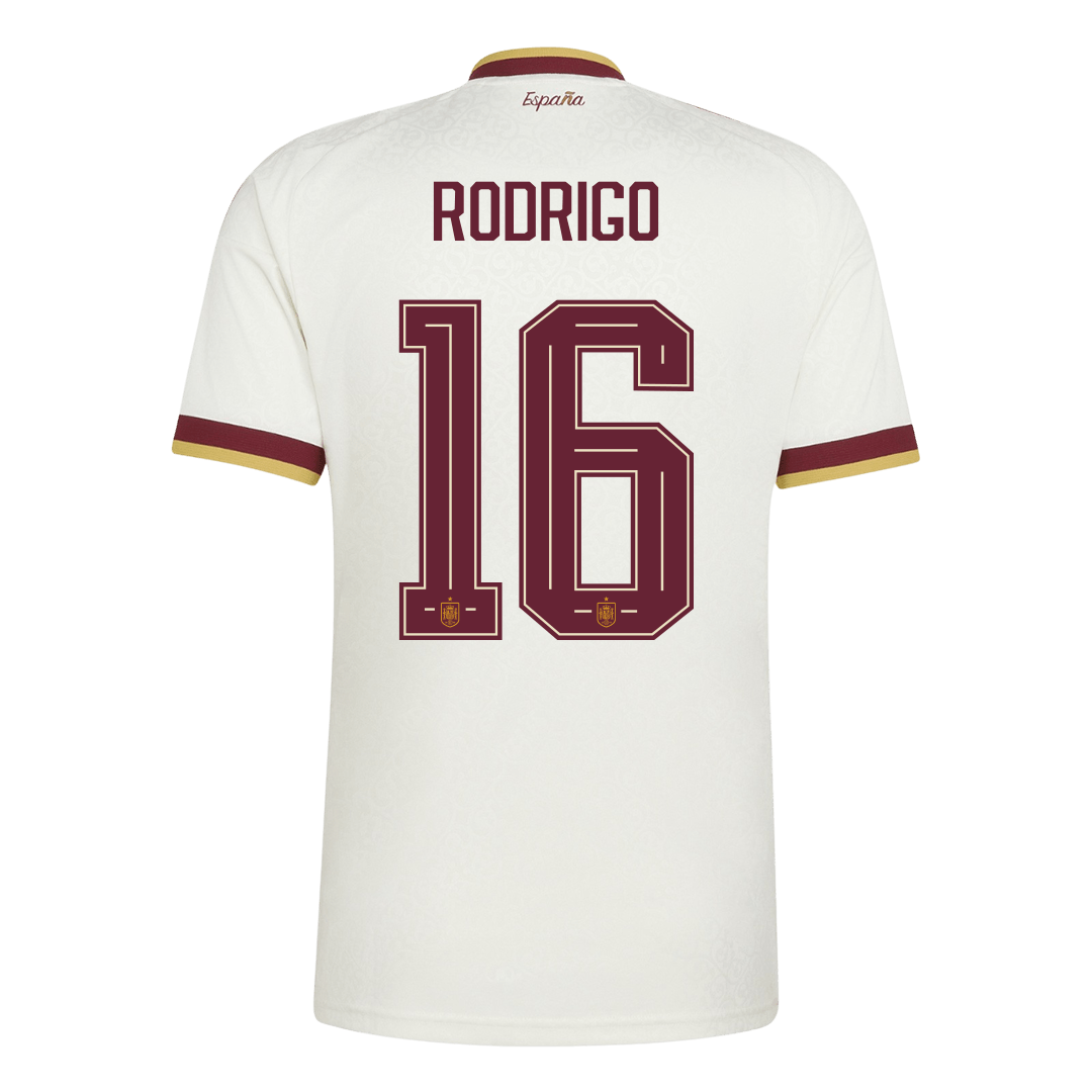 RODRIGO #16 Heren Spain Uit Voetbalshirt WK Voetbal 2026