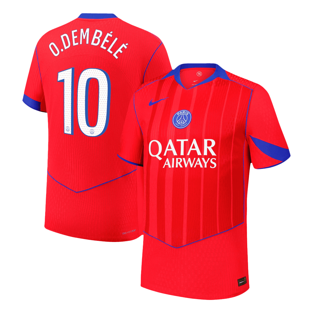 PSG O.DEMBÉLÉ 10 25/26 3rdユニホーム O.DEMBéLé #10 PSG Spelersversie derdeshirt 2025/26 - Sli