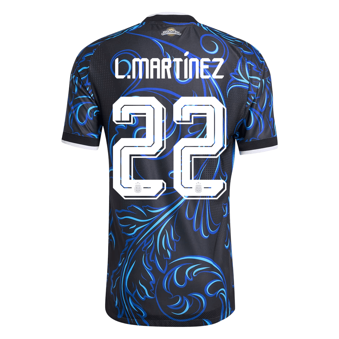 L. MARTÍNEZ #22 Argentina Uit Spelersversie Voetbalshirt WK Voetbal 2026 - Slim Fit