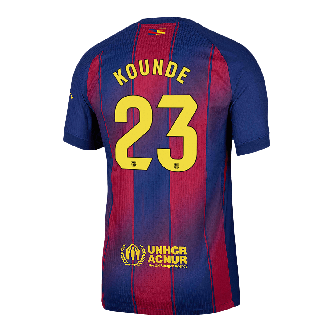 KOUNDE #23 Barcelona Thuis Spelersversie Voetbalshirt 2025/26 - Slim Fit