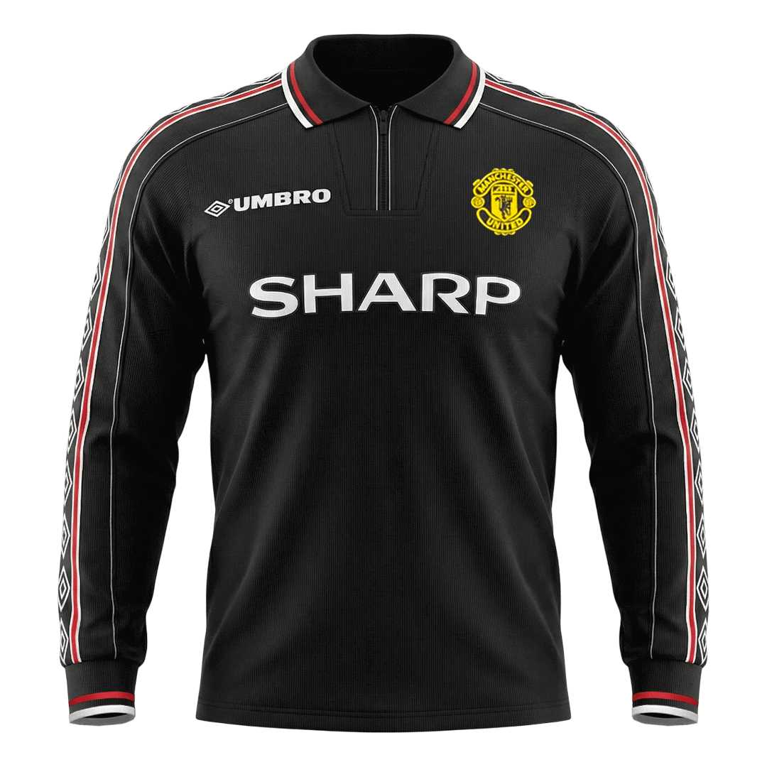 Retro Manchester United Uit Lange Mouwen Voetbalshirt 1998