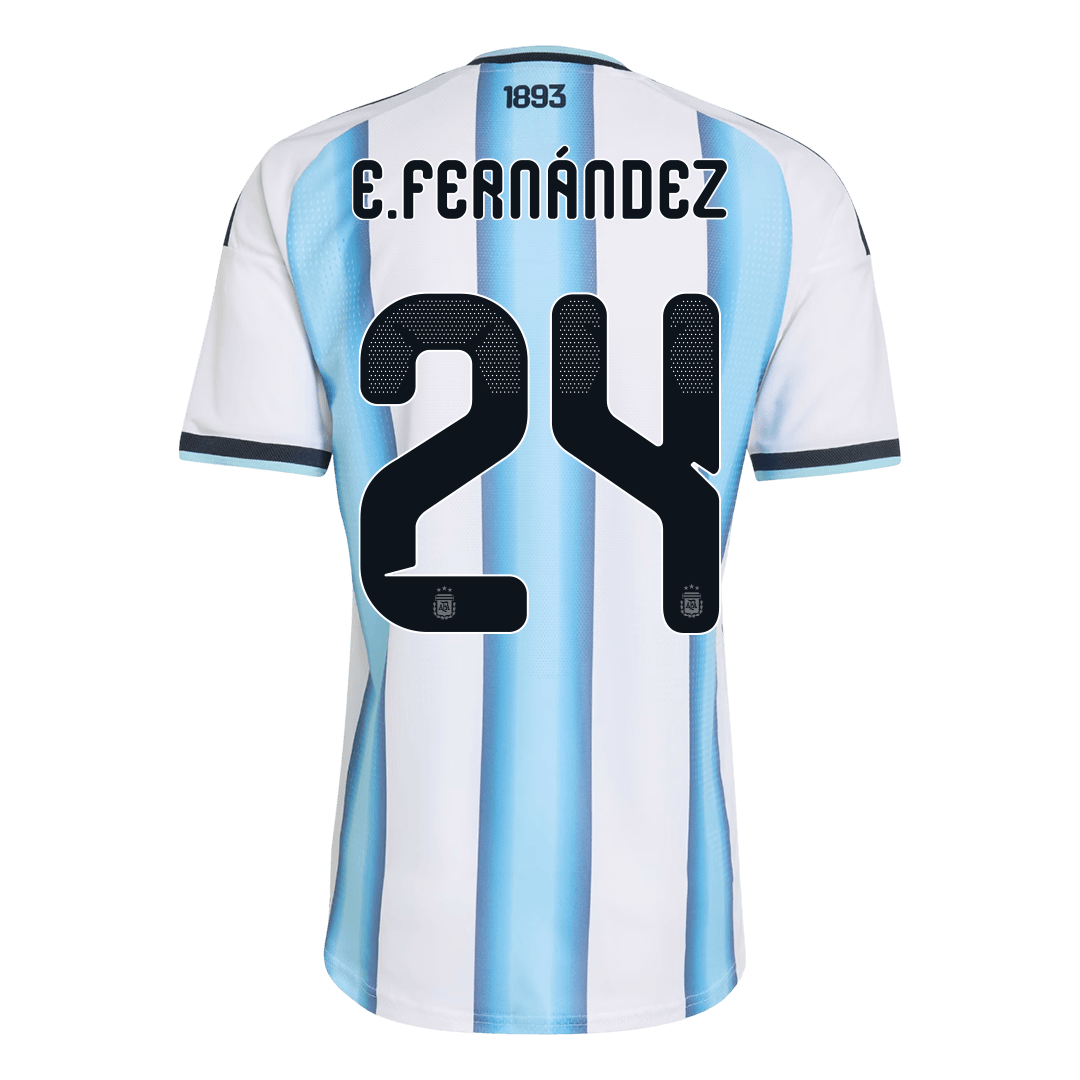 E. FERNÁNDEZ #24 Argentina Thuis Spelersversie Voetbalshirt WK Voetbal 2026 - Slim Fit