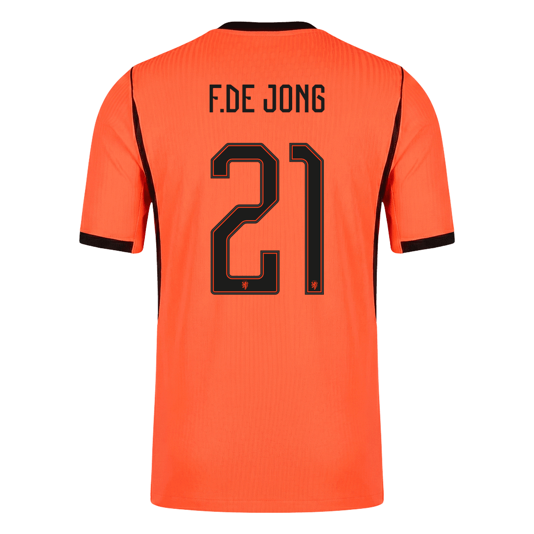 F.DE JONG #21 Netherlands Thuis Spelersversie Voetbalshirt WK Voetbal 2026 - Slim Fit