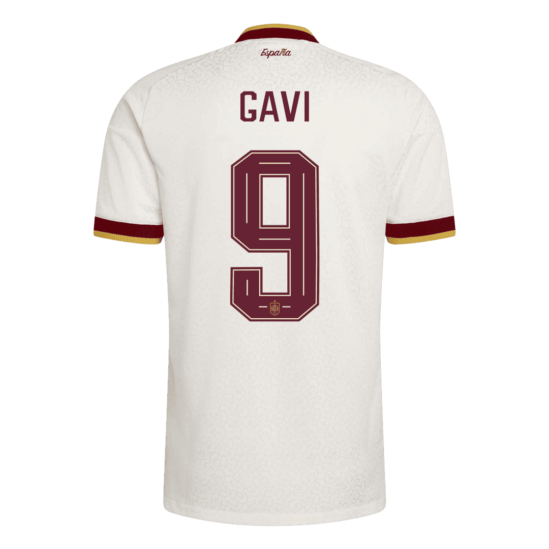 GAVI #9 Spanje Spelersversie Uitshirt WK Voetbal 2026 - slim fit【Kampioenseditie】