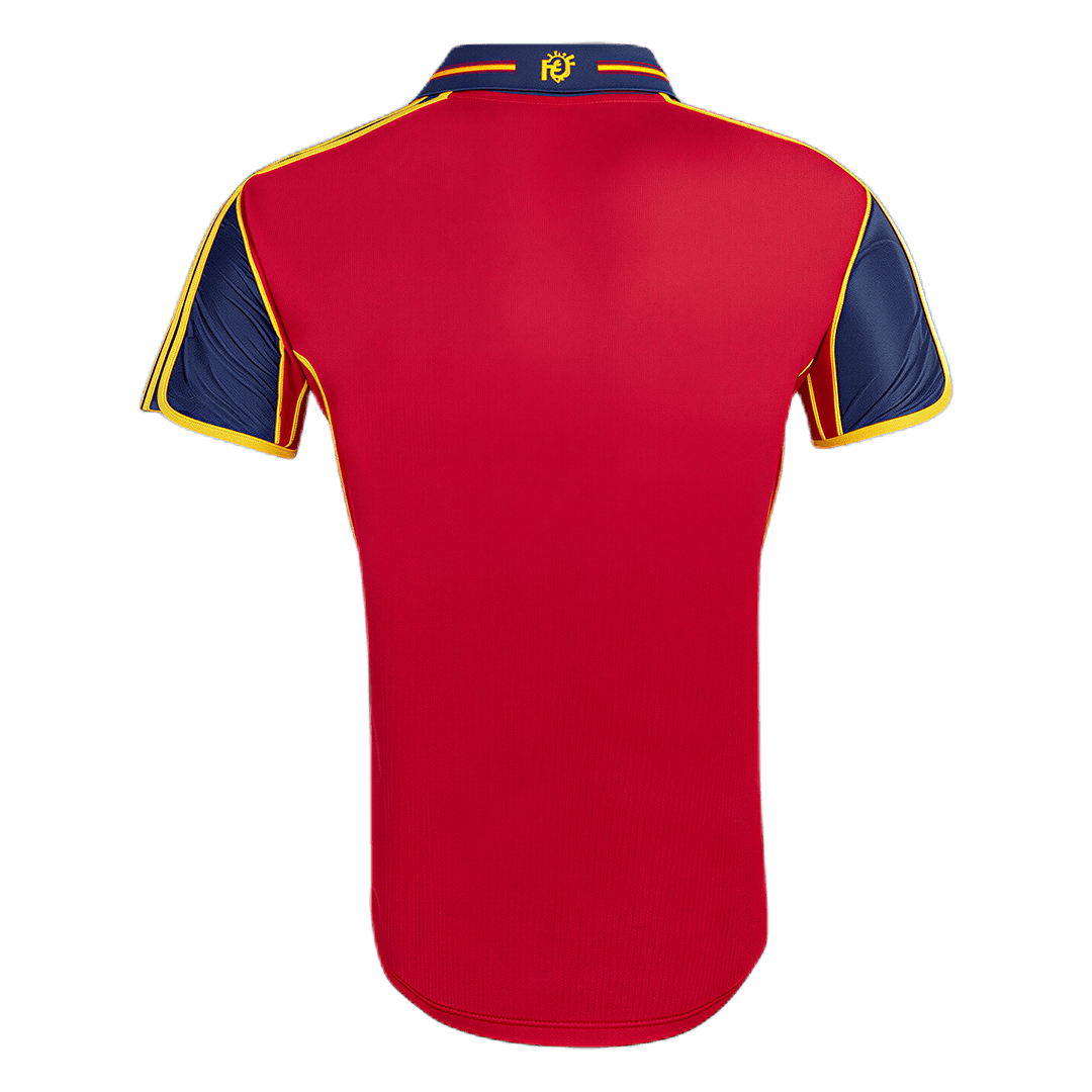 Retro Spain Thuis Voetbalshirt 2000 - achterkant