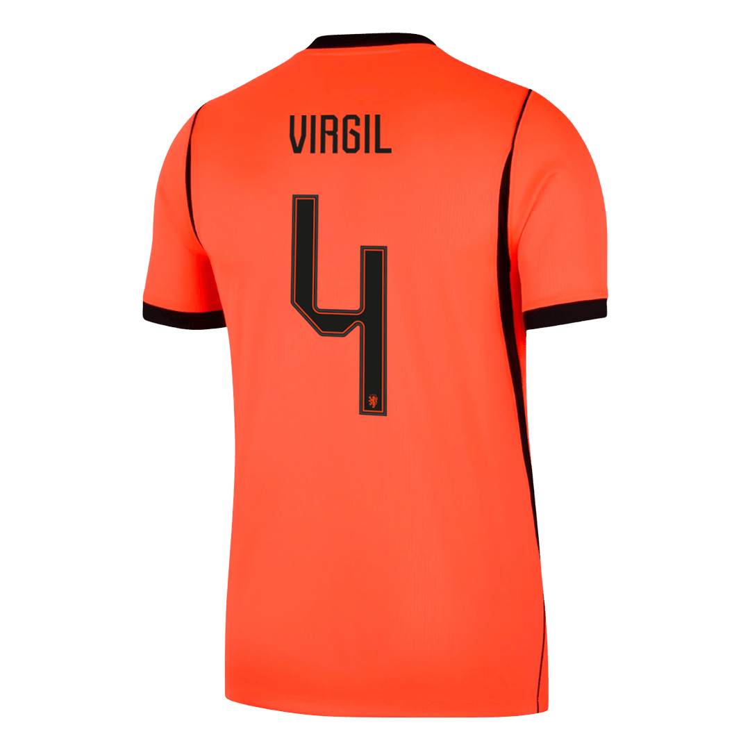 VIRGIL #4 Heren Netherlands Thuis Voetbalshirt WK Voetbal 2026
