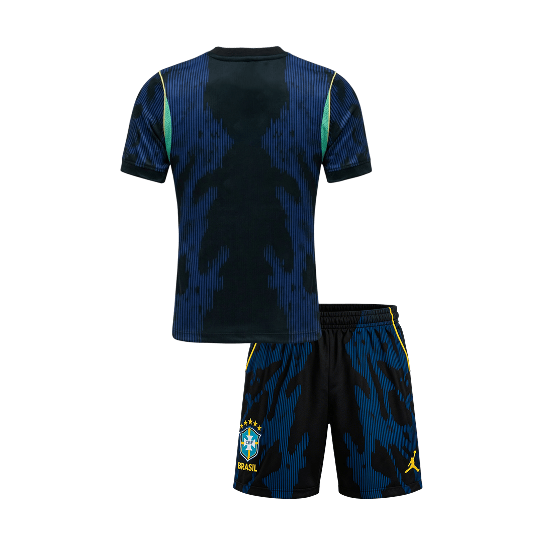 Jeugd Brazil Uit Tenue WK Voetbal 2026 - achterkant