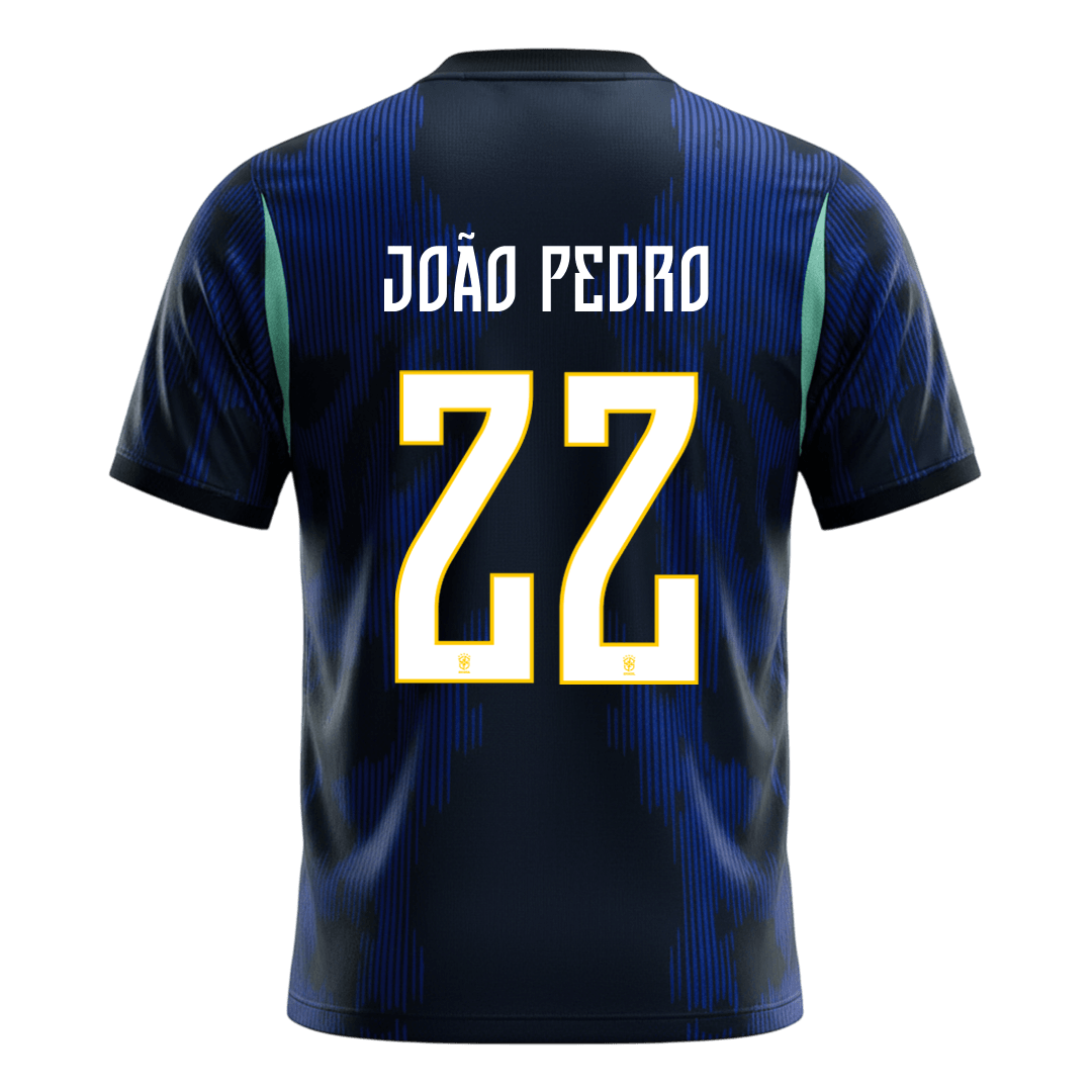 JOÃO PEDRO #22 Heren Brazil Uit Voetbalshirt WK Voetbal 2026