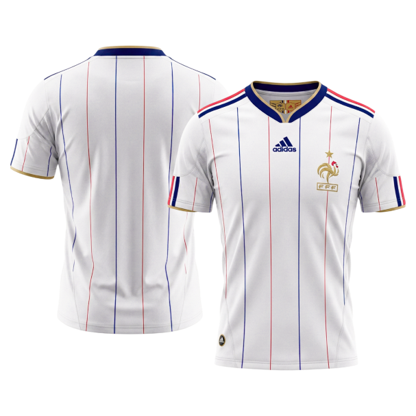 Retro France Uit Voetbalshirt 2010
