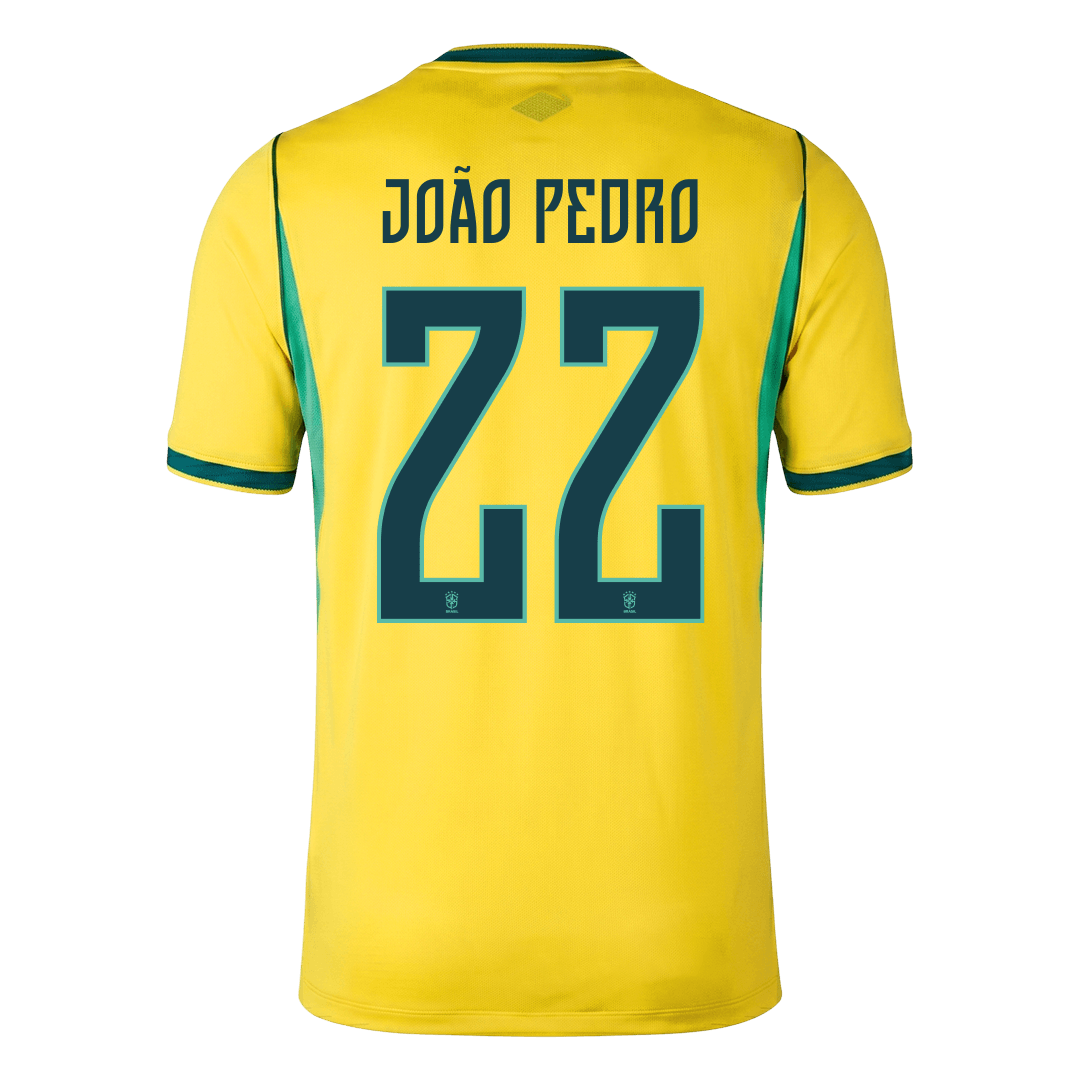 JOÃO PEDRO #22 Heren Brazil Thuis Voetbalshirt WK Voetbal 2026