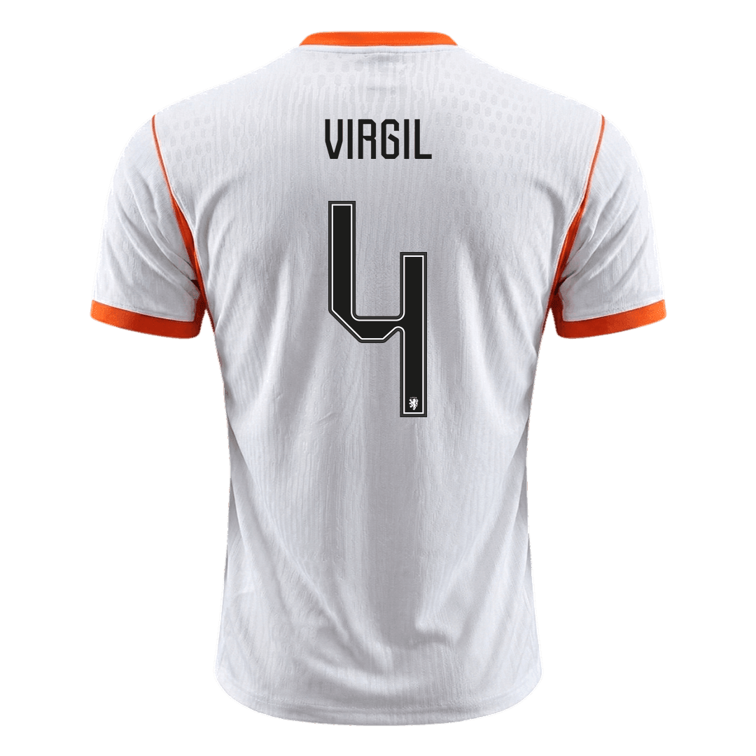 VIRGIL #4 Netherlands Uit Spelersversie Voetbalshirt WK Voetbal 2026 - Slim Fit
