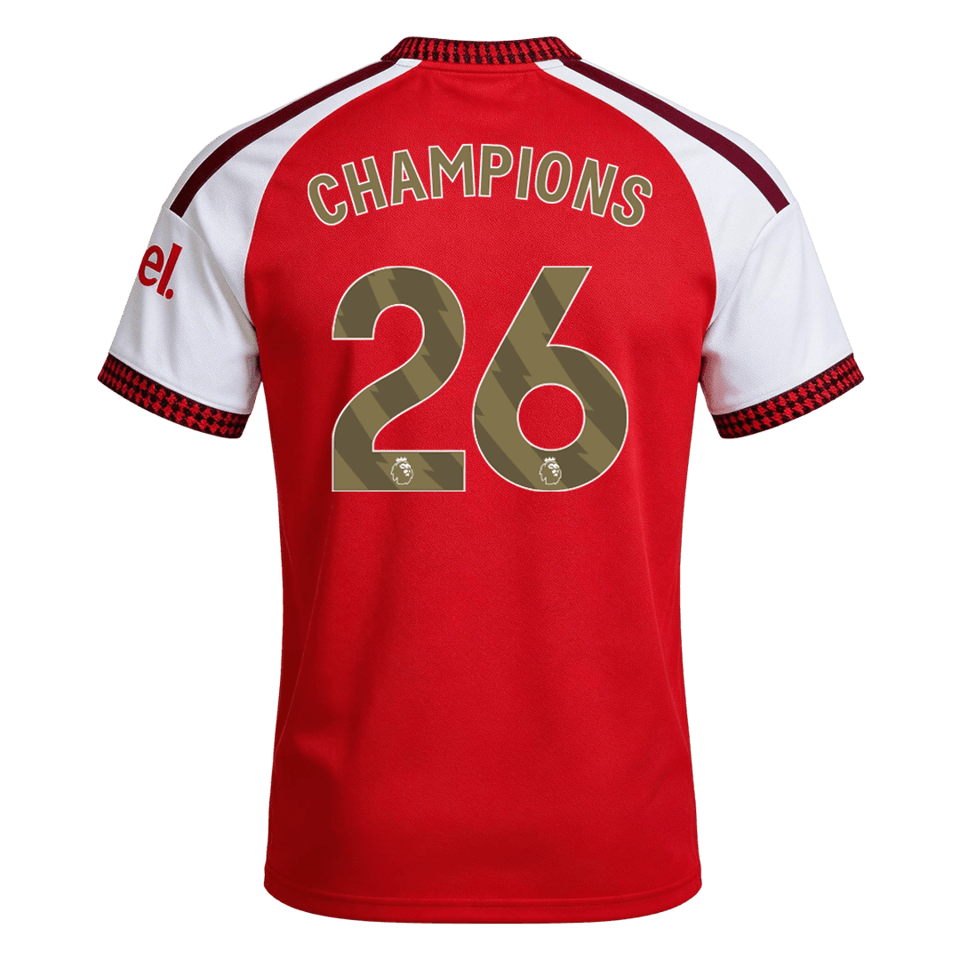 CHAMPIONS #26 Heren Arsenal Thuis Voetbalshirt 2026/27 - detail