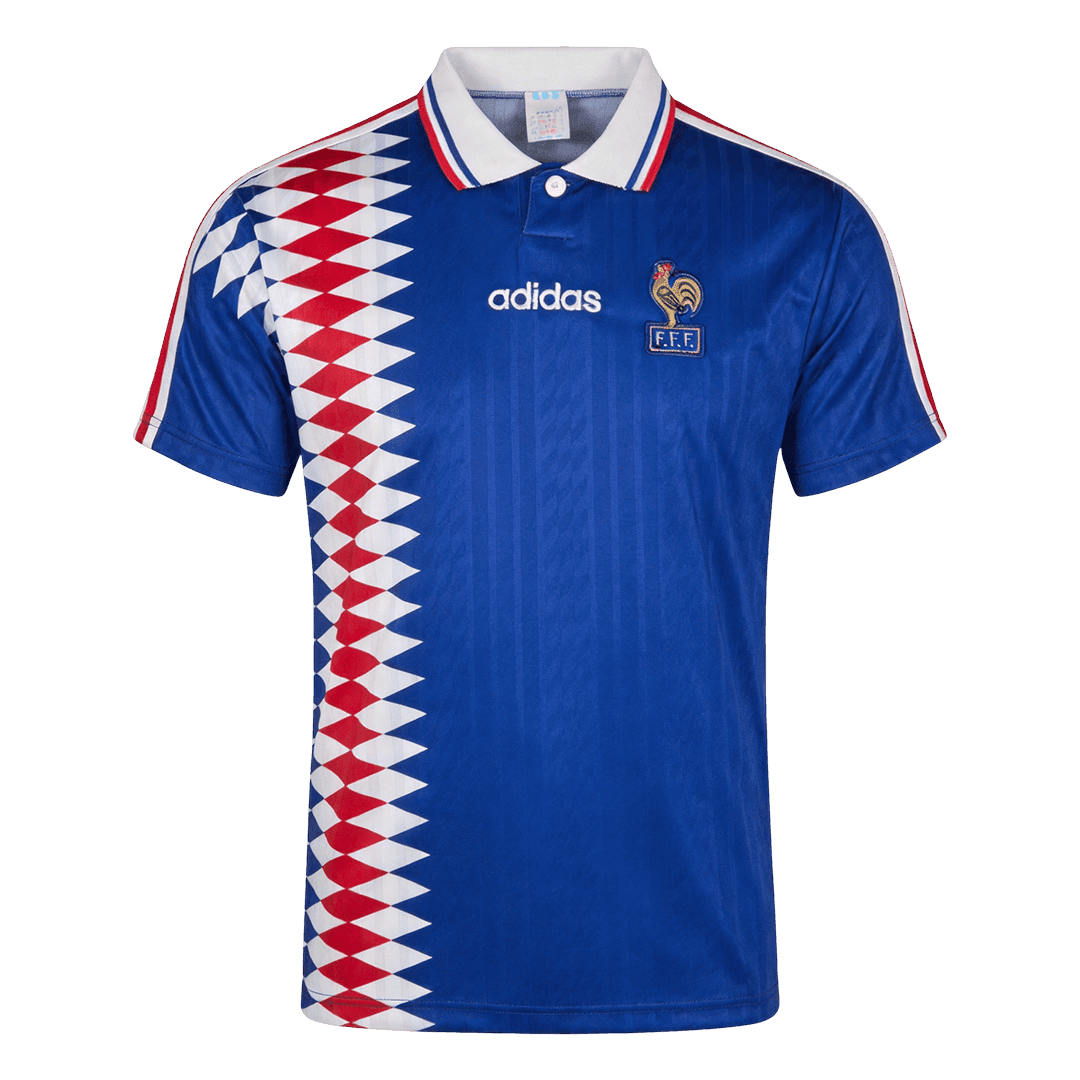 Retro France Thuis Voetbalshirt 1994 - voorkant