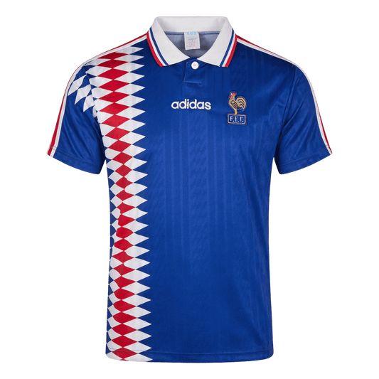 Retro France Thuis Voetbalshirt 1994 - voorkant