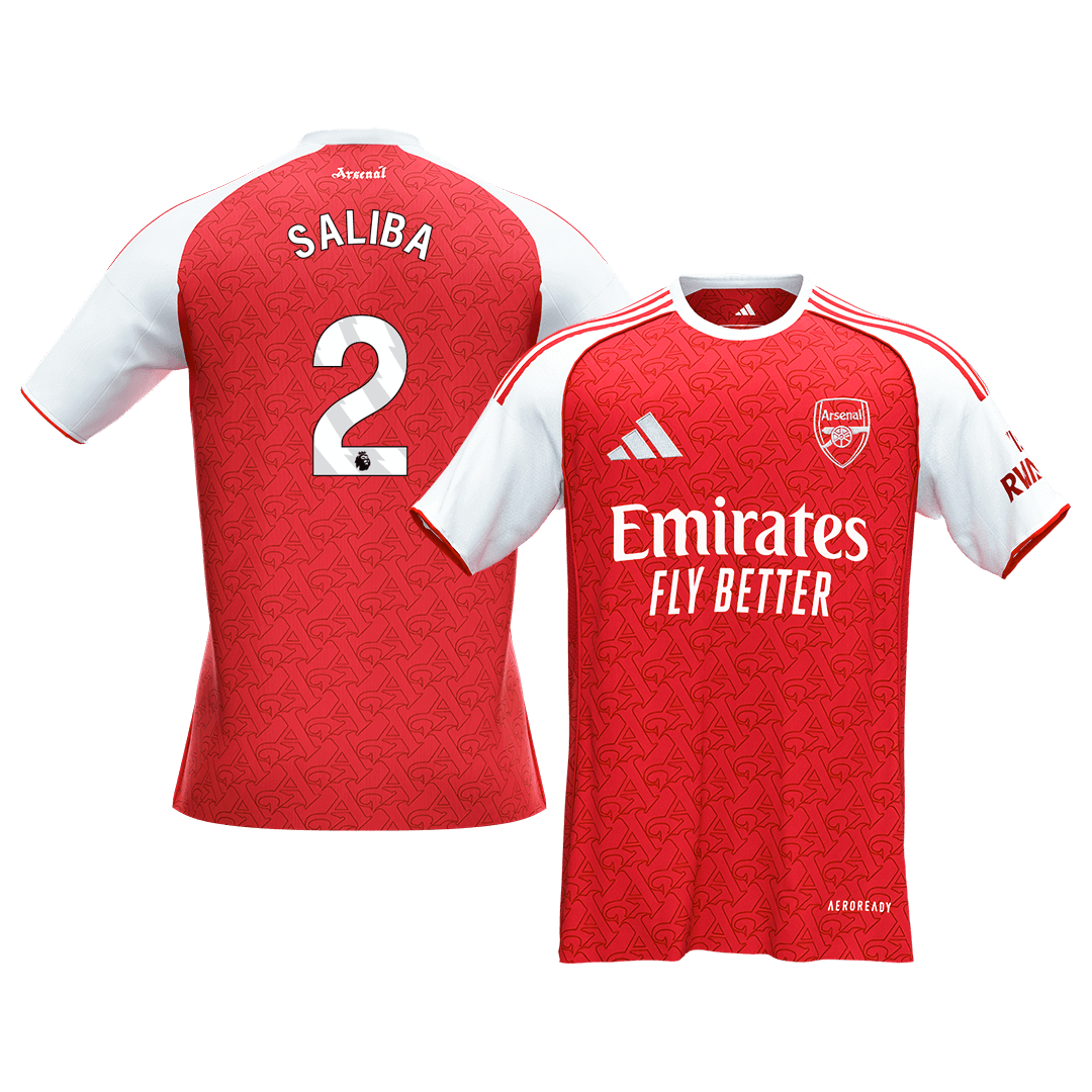 SALIBA #2 Heren Arsenal Thuis Voetbalshirt 2025/26 [PREMIUM] - voorkant
