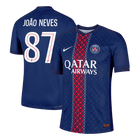 Maillot domicile PSG JOÃO NEVES #87, version joueur, saison 2025/26 - Coupe ajustée