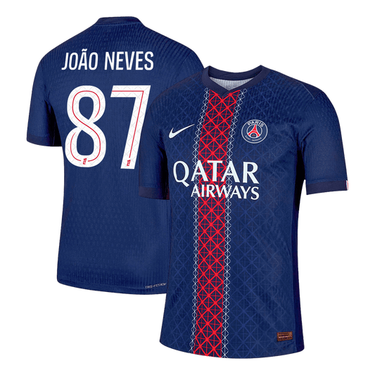 JOÃO NEVES #87 PSG Thuis Spelersversie Voetbalshirt 2025/26 - Slim Fit