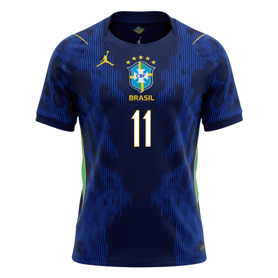 RAPHINHA #11 Heren Brazil Uit Voetbalshirt WK Voetbal 2026