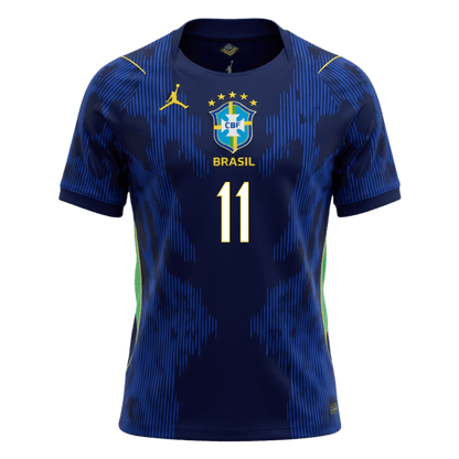RAPHINHA #11 Heren Brazil Uit Voetbalshirt WK Voetbal 2026