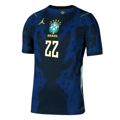 JOÃO PEDRO #22 Brazil Uit Spelersversie Voetbalshirt WK Voetbal 2026 - Slim Fit