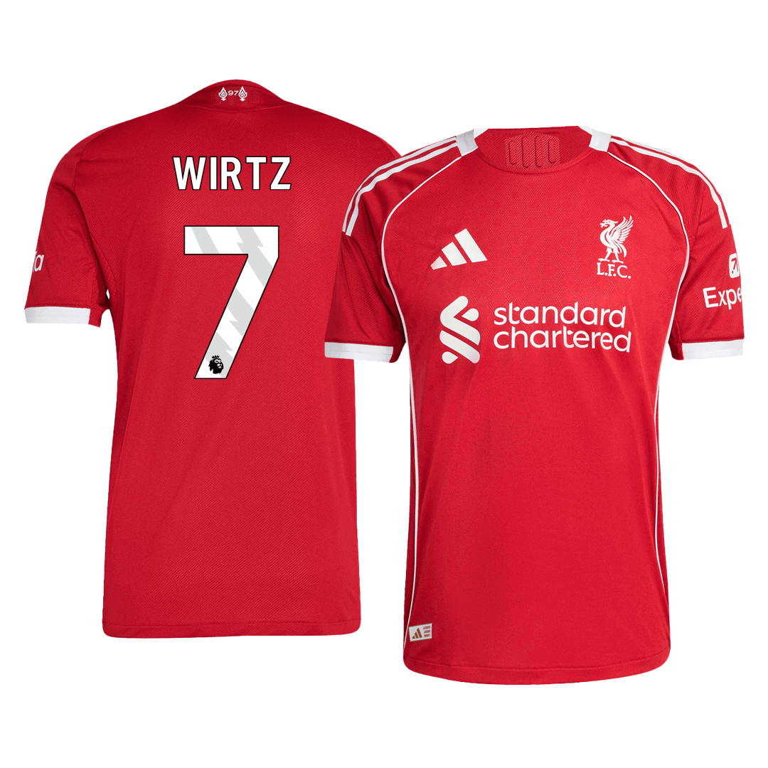 WIRTZ #7 Liverpool Thuis Spelersversie Voetbalshirt 2025/26 - Slim Fit