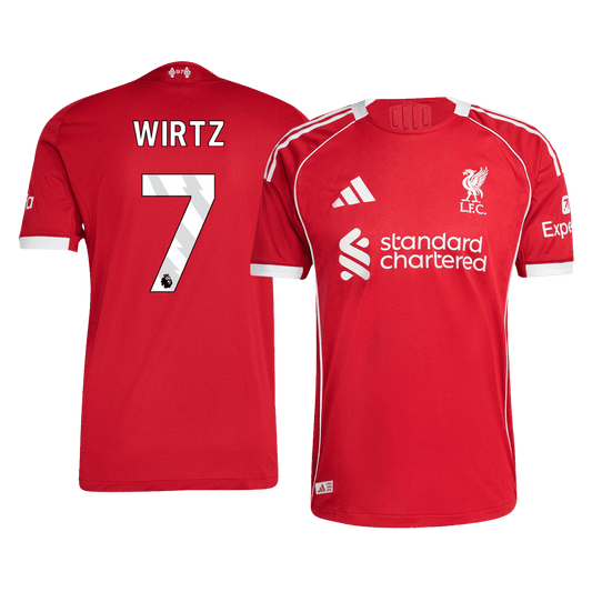 WIRTZ #7 Liverpool Thuis Spelersversie Voetbalshirt 2025/26 - Slim Fit