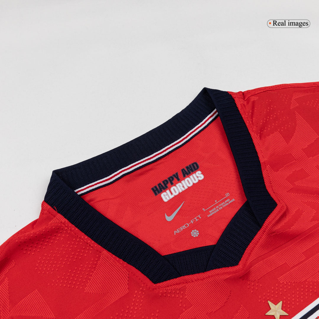 RICE #4 England Uit Spelersversie Voetbalshirt WK Voetbal 2026 - Slim Fit - zijkant