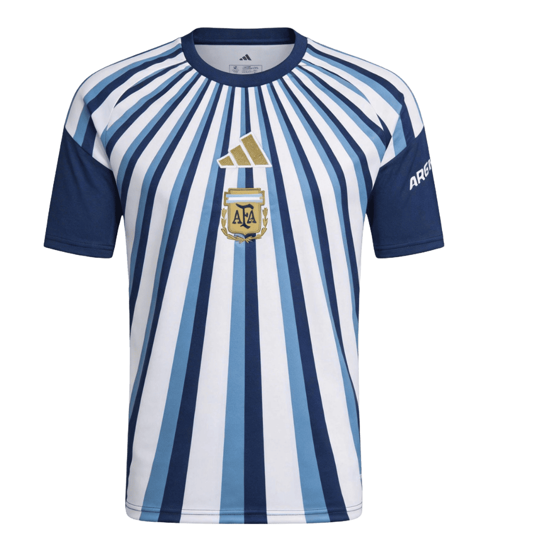 Heren Argentina Pre-Match Voetbalshirt WK Voetbal 2026 - voorkant