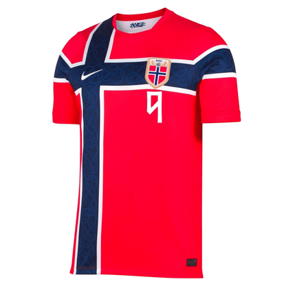BRAUT HAALAND #9 Heren Norway Thuis Voetbalshirt WK Voetbal 2026 - achterkant