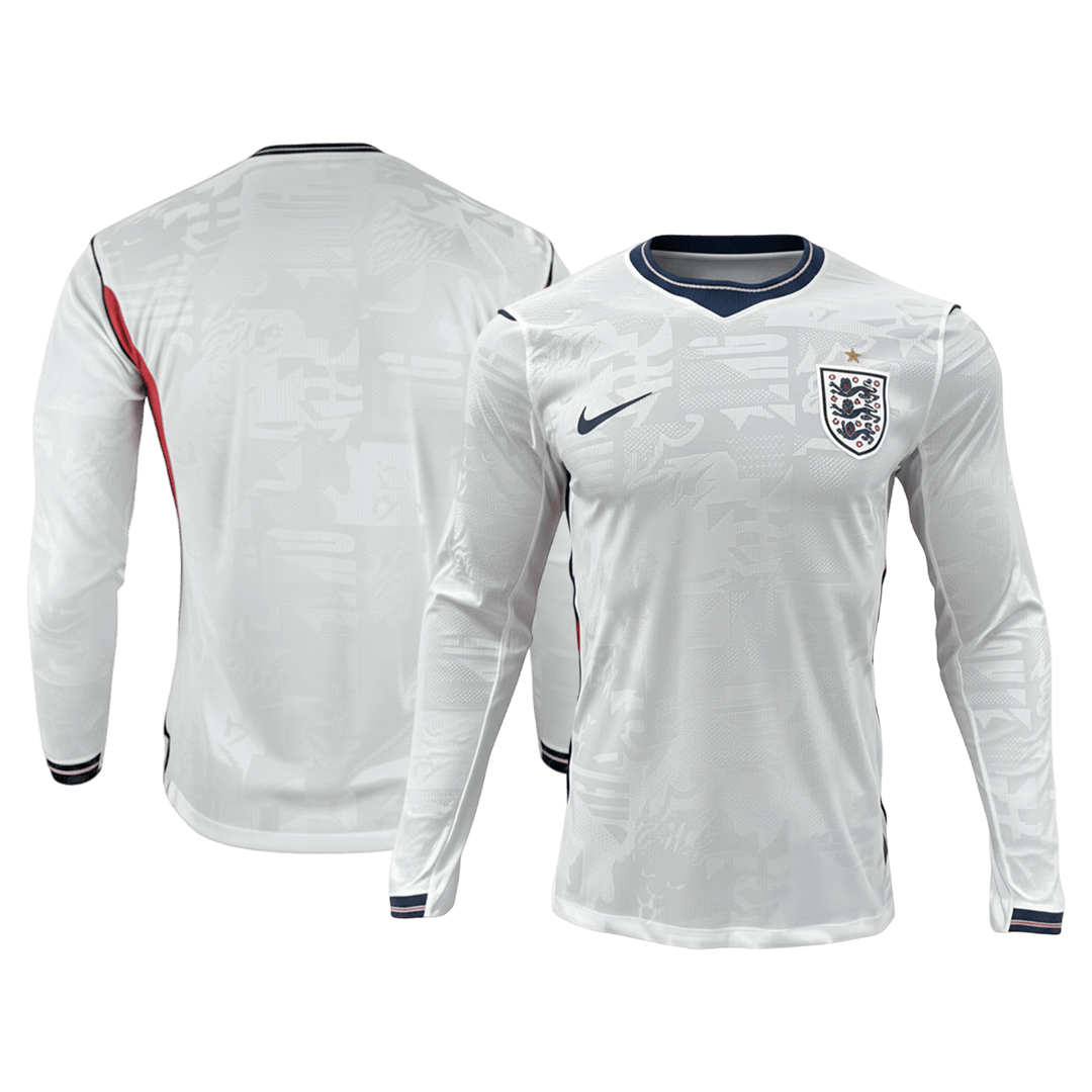 England Thuis Spelersversie Lange Mouwen Voetbalshirt 2026 - Slim Fit