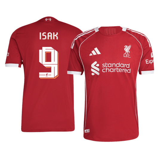 ISAK #9 Liverpool Thuis Spelersversie Voetbalshirt 2025/26 - Slim Fit