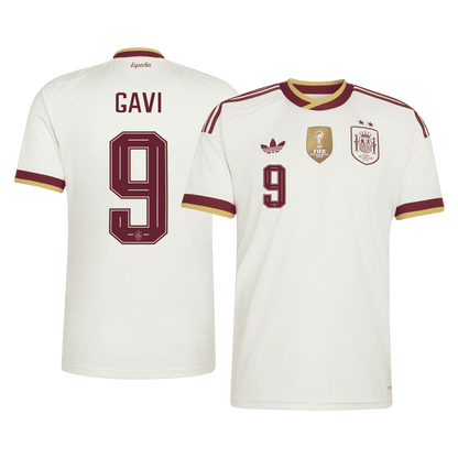 GAVI #9 Heren Spanje Uitshirt WK Voetbal 2026【Kampioenseditie】