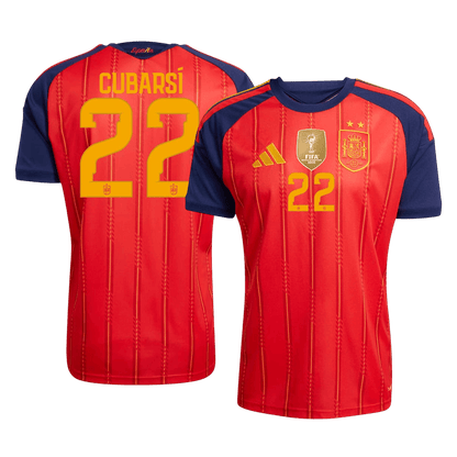 CUBARSÍ #22 Heren Spanje thuisshirt WK Voetbal 2026【Kampioenseditie】