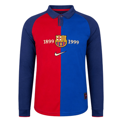 Retro Barcelona Special Lange Mouwen Voetbalshirt 1999/00 - voorkant