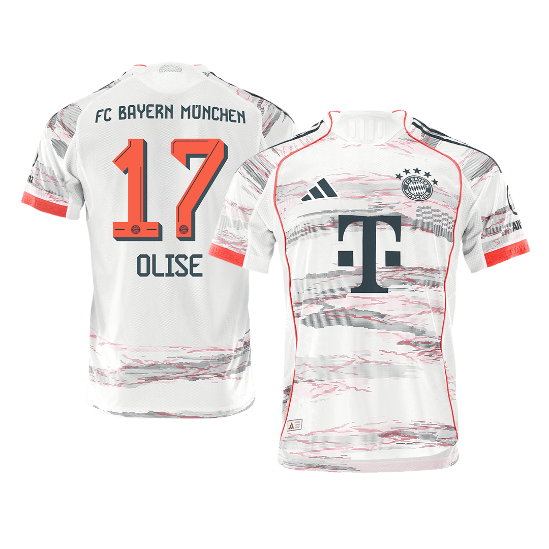 OLISE #17 Bayern Munich Uit Spelersversie Voetbalshirt 2025/26 - Slim Fit