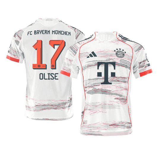 OLISE #17 Bayern Munich Uit Spelersversie Voetbalshirt 2025/26 - Slim Fit
