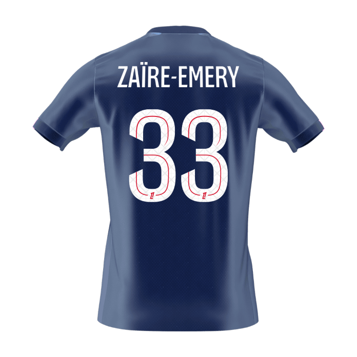 ZAÏRE EMERY #33 Heren PSG Thuis Voetbalshirt 2025/26 [PREMIUM]
