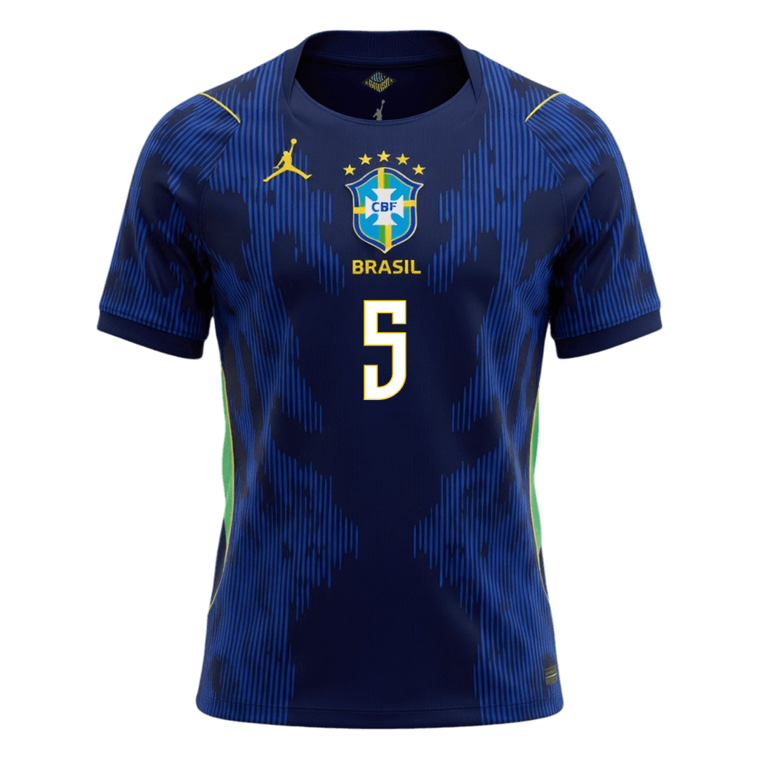 CASEMIRO #5 Heren Brazil Uit Voetbalshirt WK Voetbal 2026