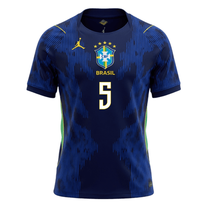 CASEMIRO #5 Heren Brazil Uit Voetbalshirt WK Voetbal 2026