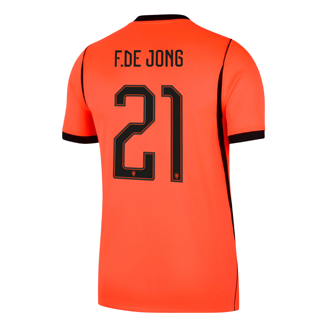 F.DE JONG #21 Heren Netherlands Thuis Voetbalshirt WK Voetbal 2026