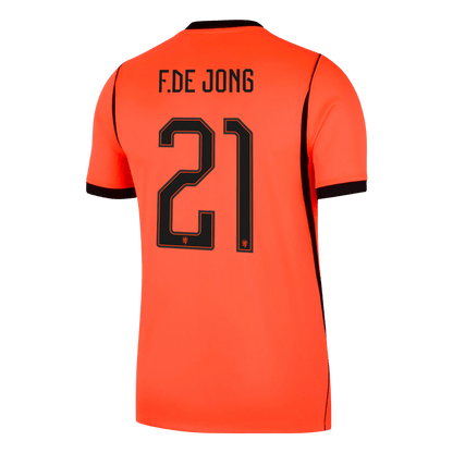 F.DE JONG #21 Heren Netherlands Thuis Voetbalshirt WK Voetbal 2026