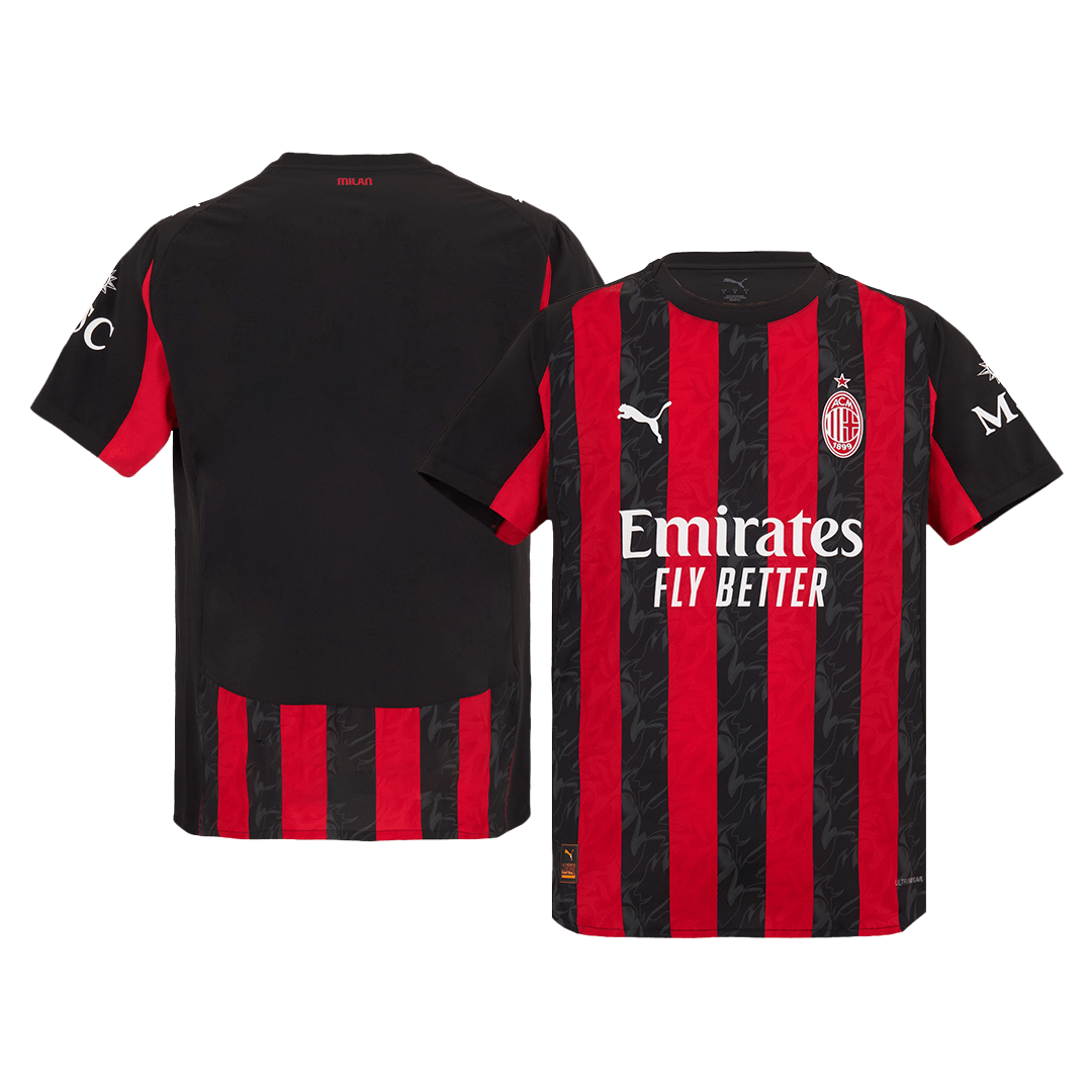 AC Milan Thuis Spelersversie Voetbalshirt 2025/26 - Slim Fit