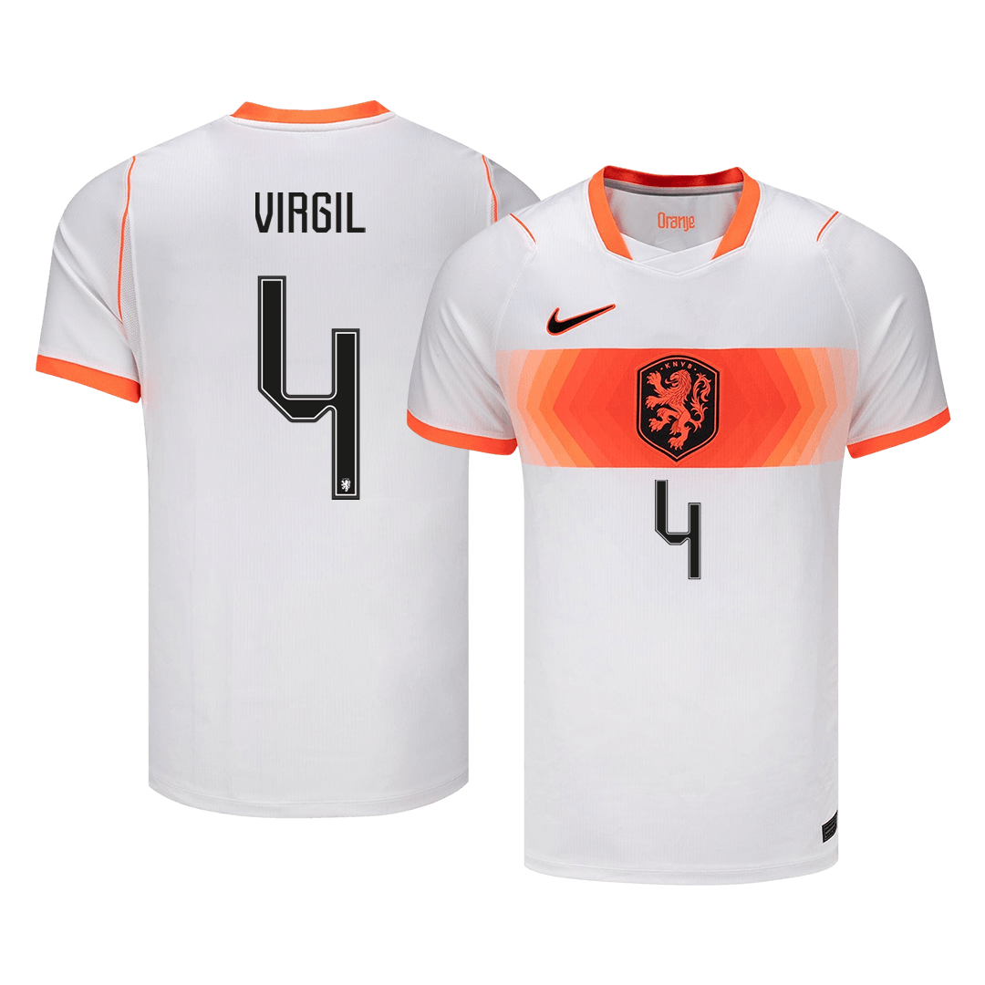 VIRGIL #4 Heren Netherlands Uit Voetbalshirt WK Voetbal 2026