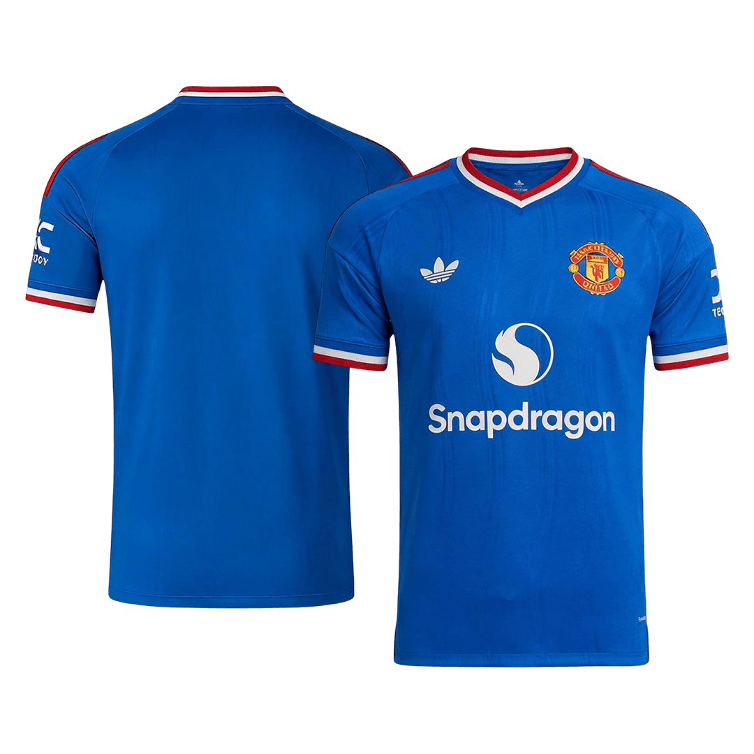 Manchester United Uit Spelersversie Voetbalshirt 2026/27 - Slim Fit - achterkant