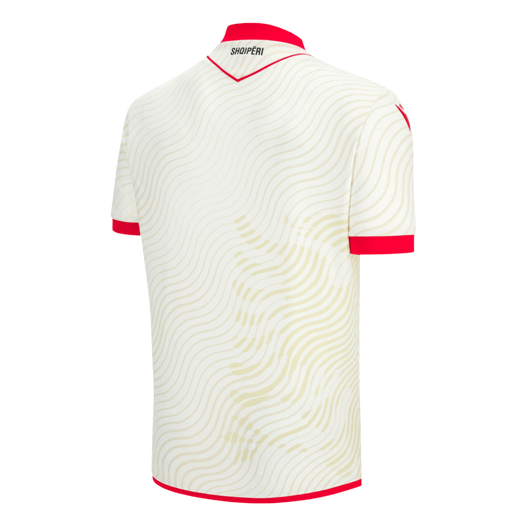Heren Albania Uit Voetbalshirt WK Voetbal 2026 - detail