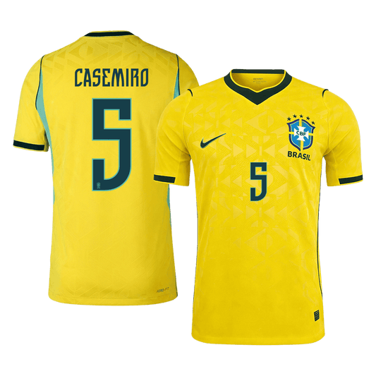 CASEMIRO #5 Brazil Thuis Spelersversie Voetbalshirt WK Voetbal 2026 - Slim Fit