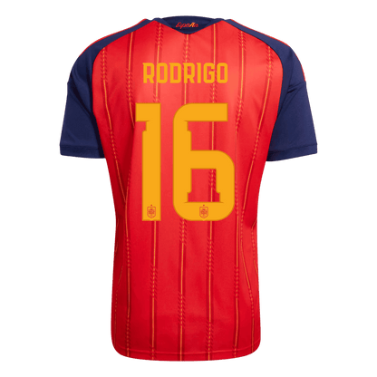 RODRIGO #16 Heren Spanje thuisshirt WK Voetbal 2026【Kampioenseditie】