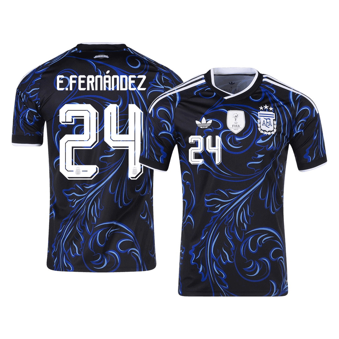 E. FERNÁNDEZ #24 Heren Argentina Uit Voetbalshirt WK Voetbal 2026